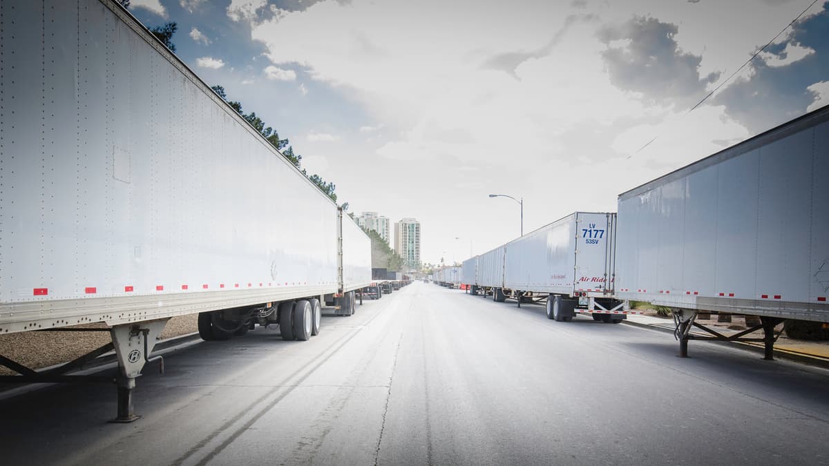 Empty trailers