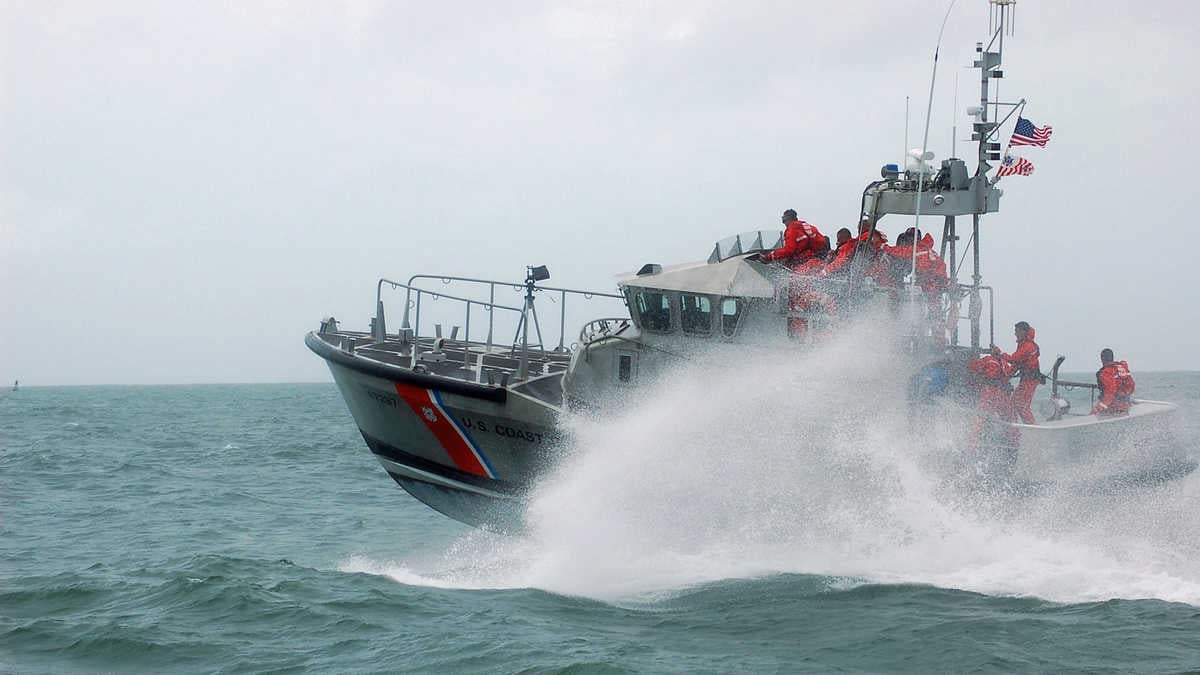 A photograph of a U.S. Coast Guard boat on the water.