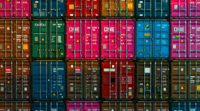 trans-Pacific containers