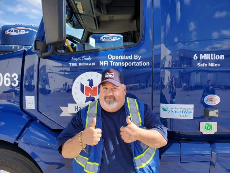 Roger Daily has racked up 6 million safe miles as a driver for NFI