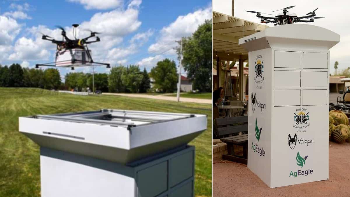 Drone delivery tested on Arizona golf course