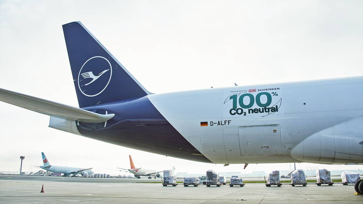 Lufthansa Cargo and DB Schenker launched a carbon-neutral flight route.