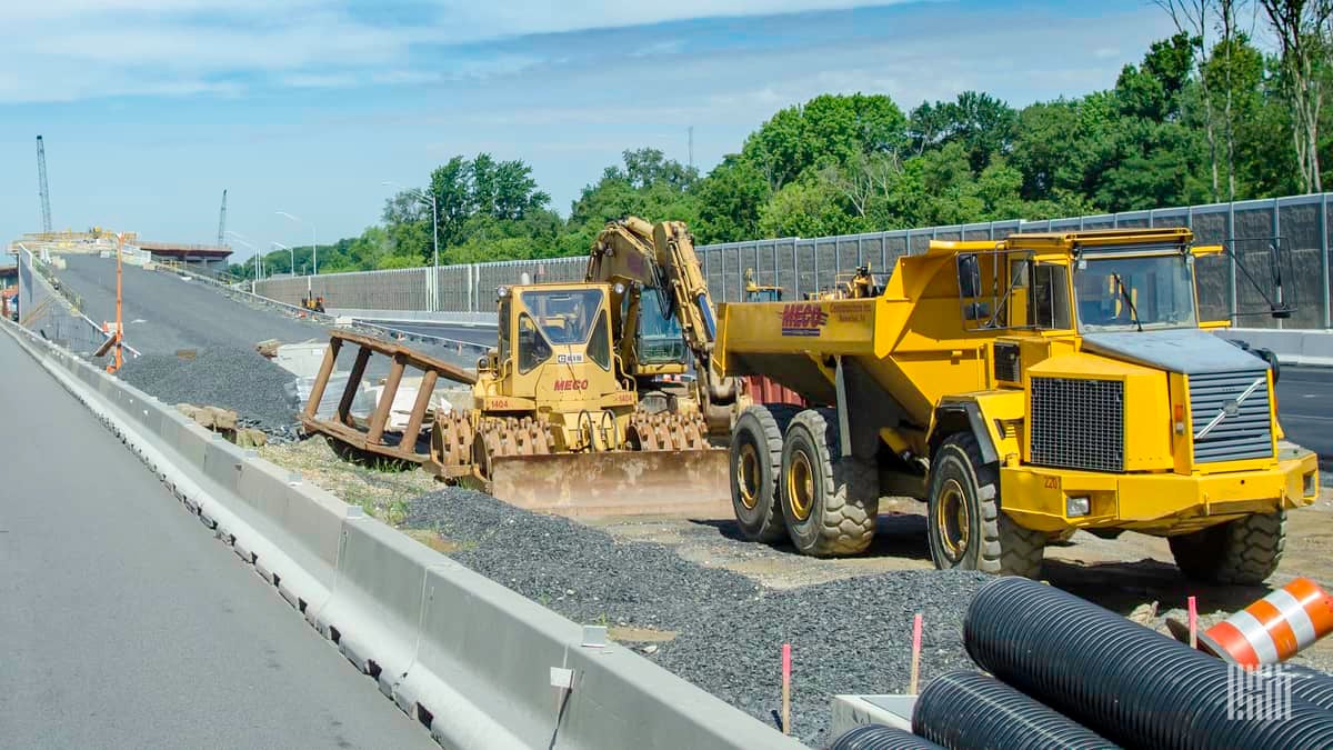 Road construction leads to improved vehicle movement. (Photo: Jim Allen (FreightWaves)