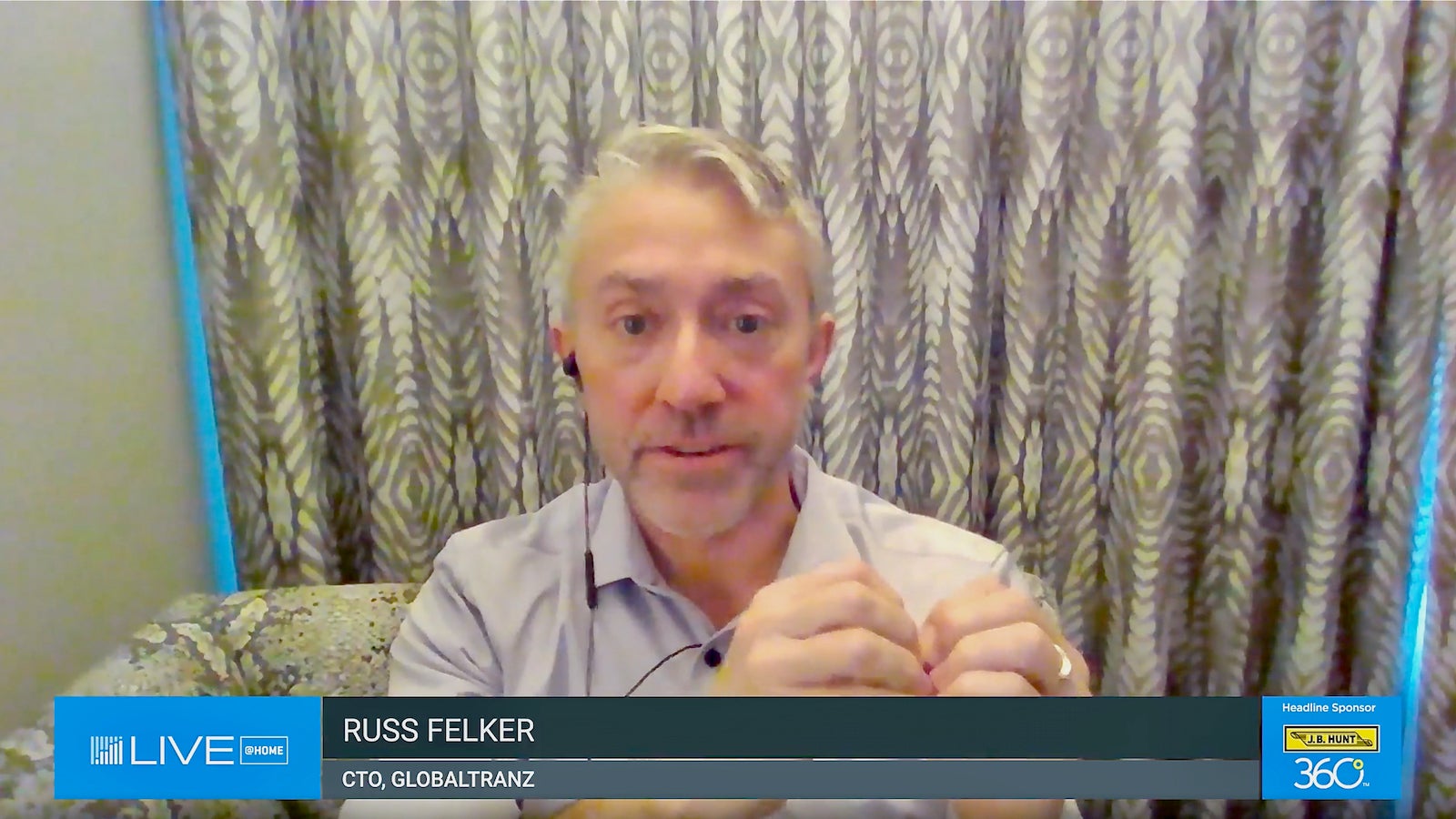 A screen capture of Russ Felker of GlobalTranz, discussing cybersecurity..