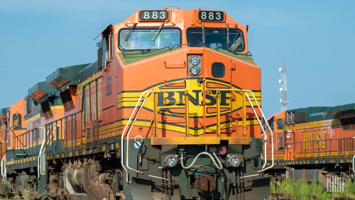 A photograph of a BNSF locomotive.