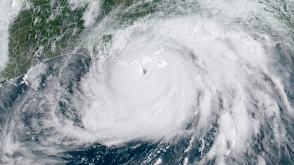 Satellite photo of Hurricane Ida.