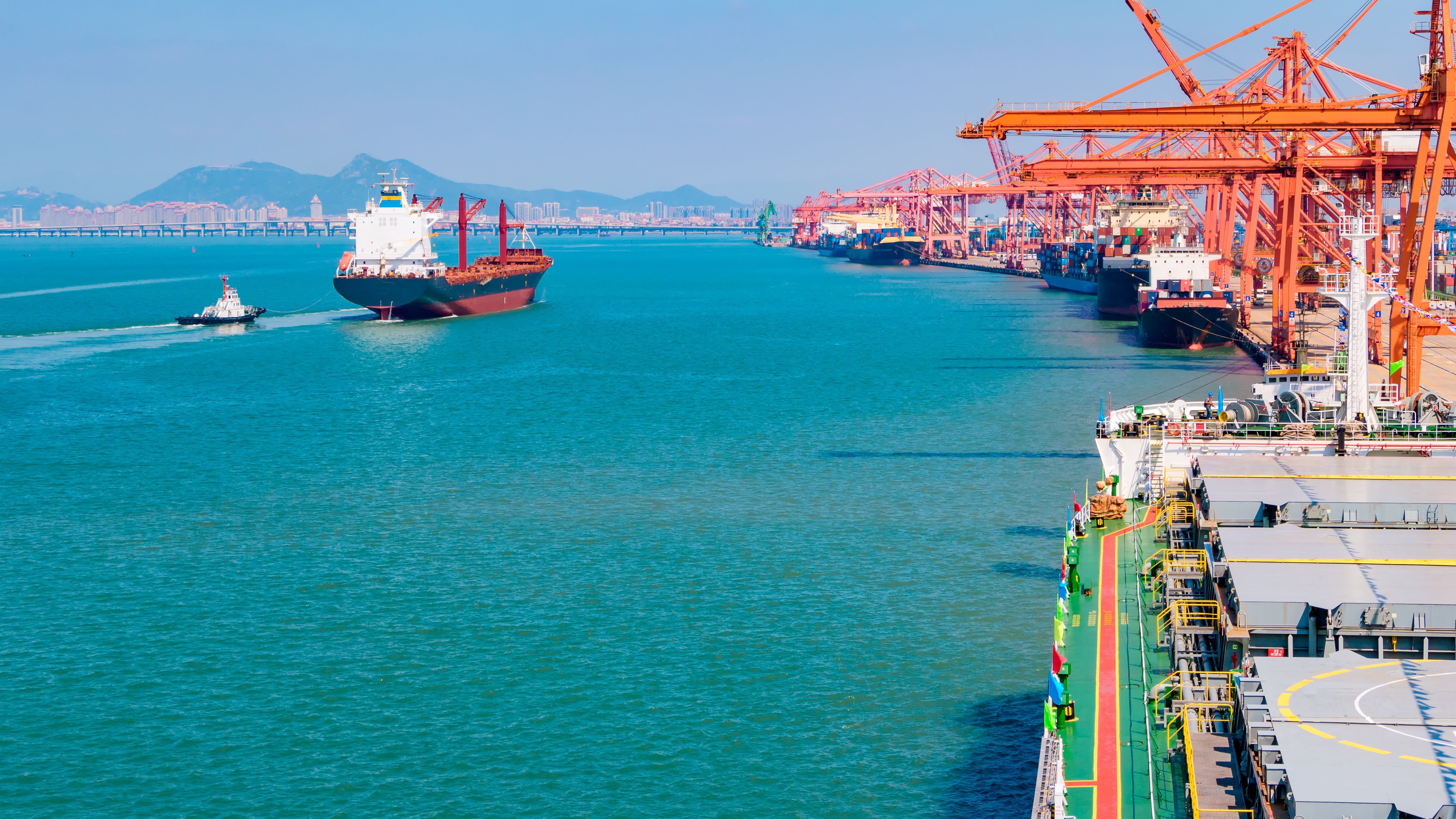 Photo of Xiamen Port in China.