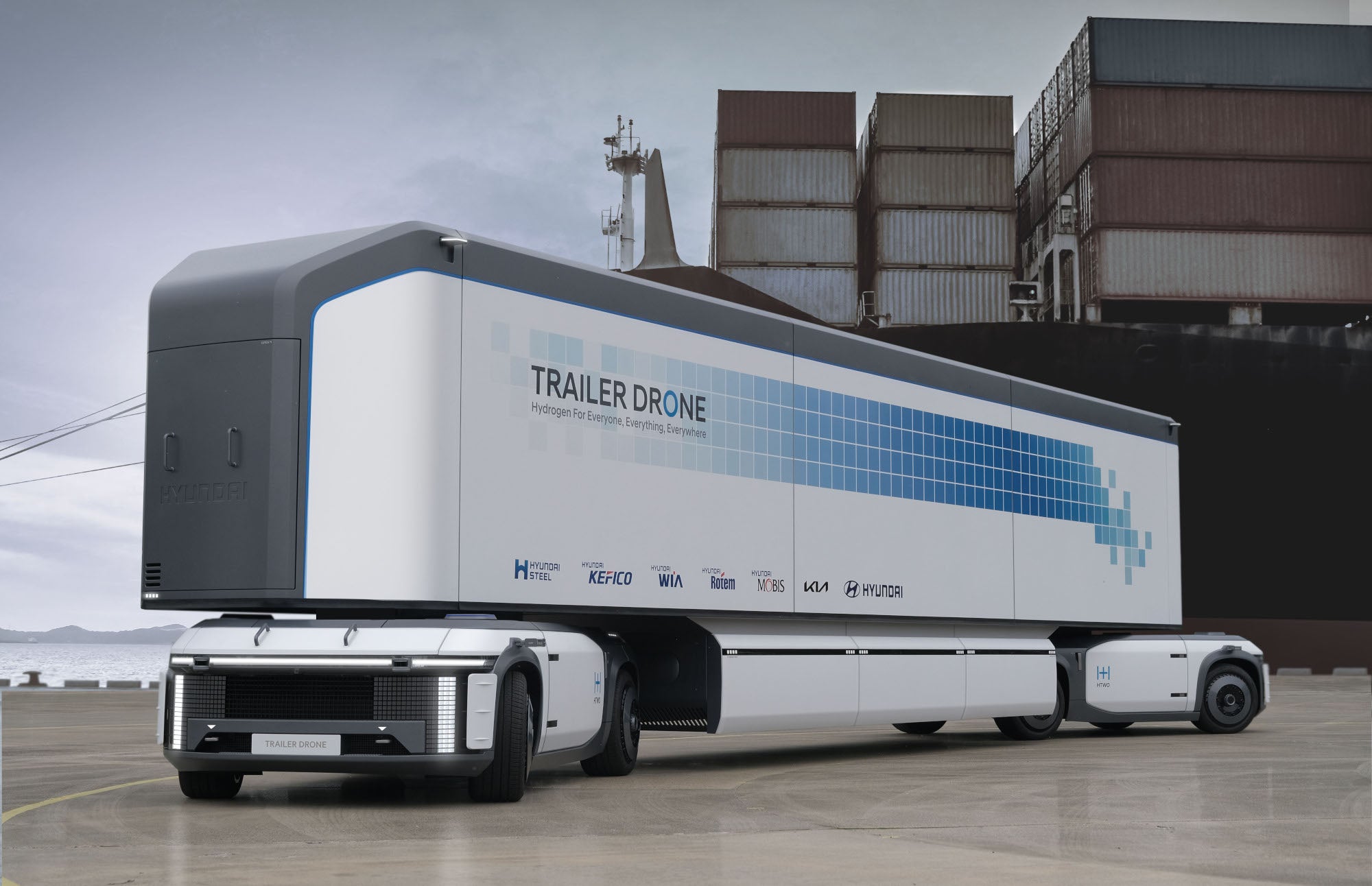 Hyundai Trailer Drone and e-Bogie technology aims to bring sustainability to trucking