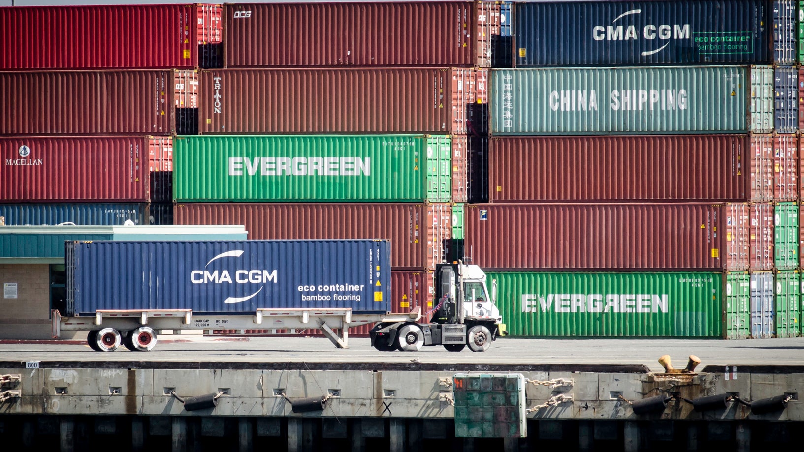 Containers backing up at the ports