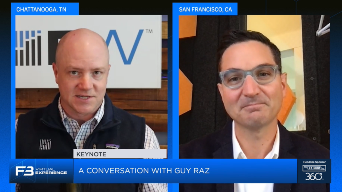 Guy Raz speaks at F3 Virtual Experience