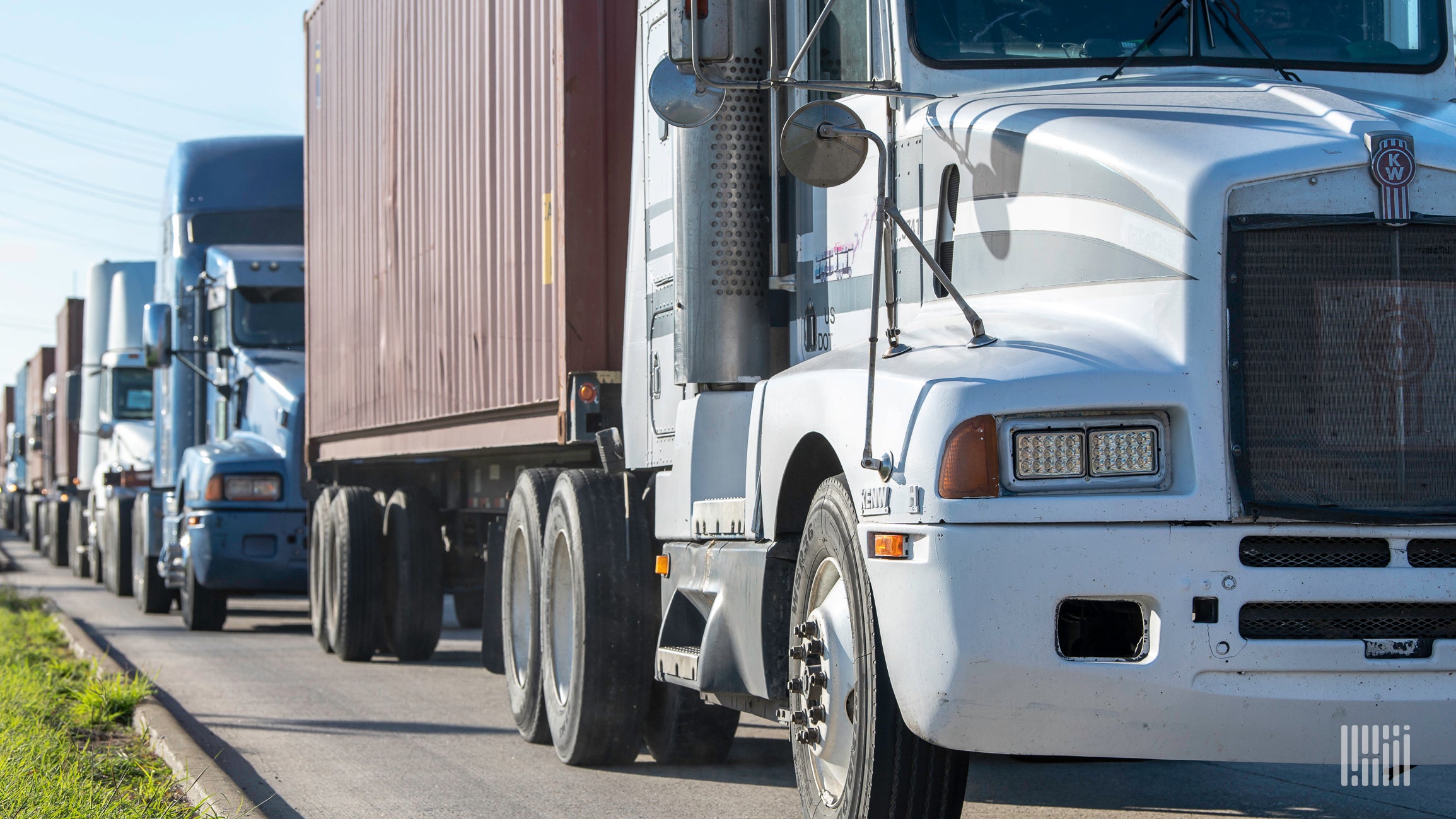 Long lines at the ports