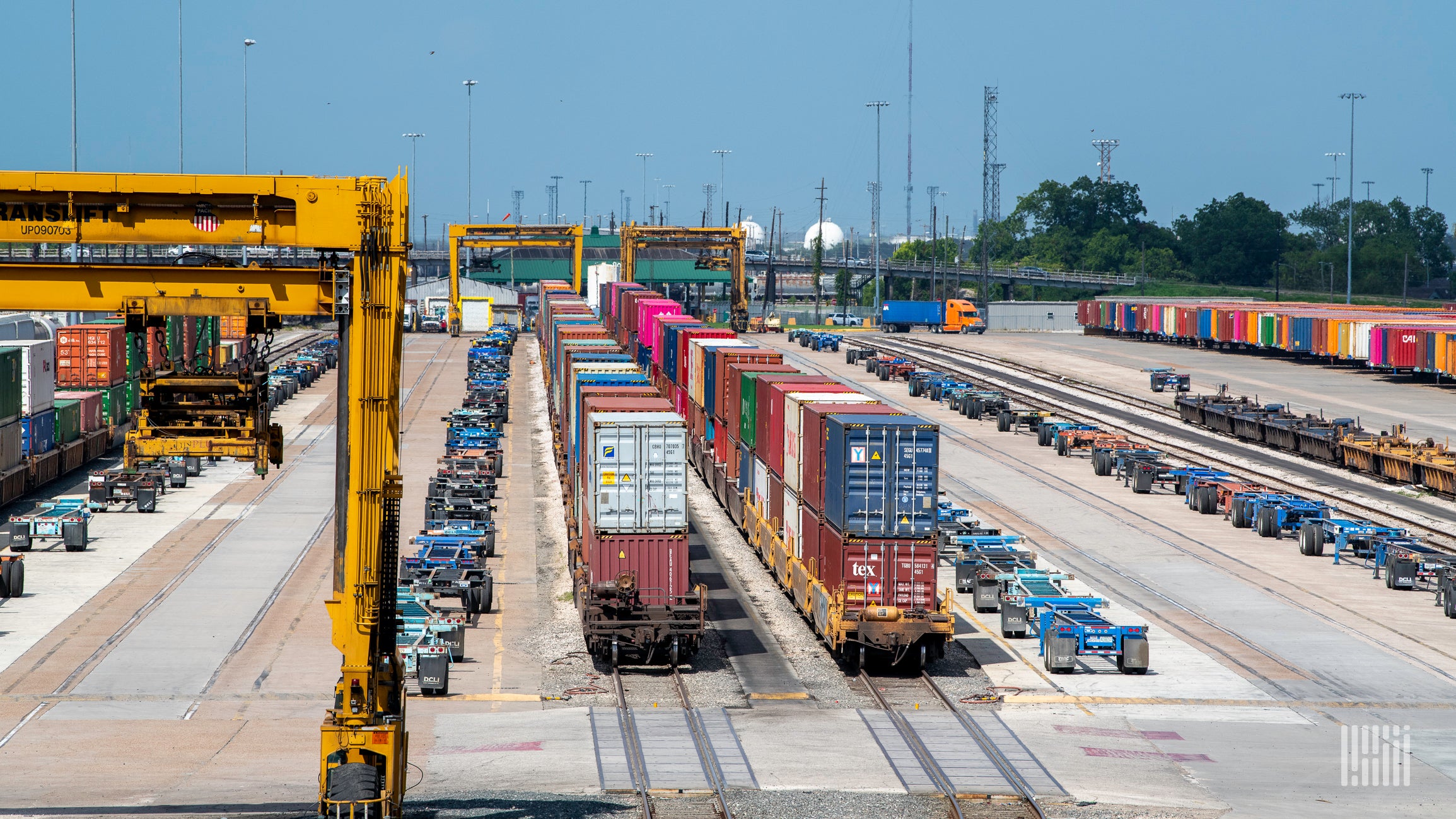 A photograph of a rail yard.