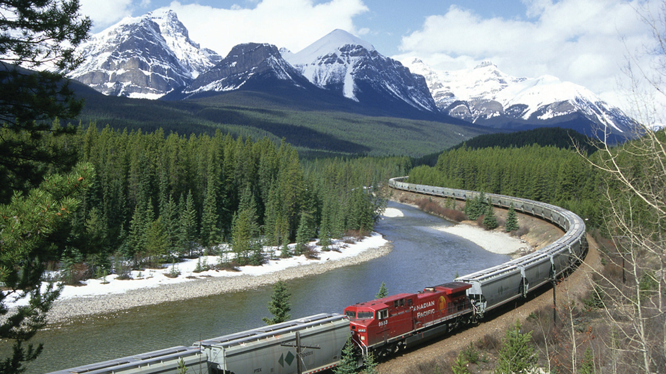 A photograph of a Canadian Pacifc train.