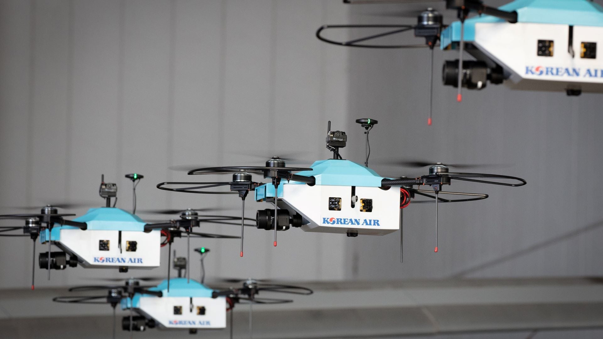 A pack of four Korean Air drones.