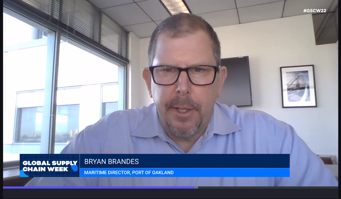 Head shot of Bryan Brandes, maritime director, Port of Oakland