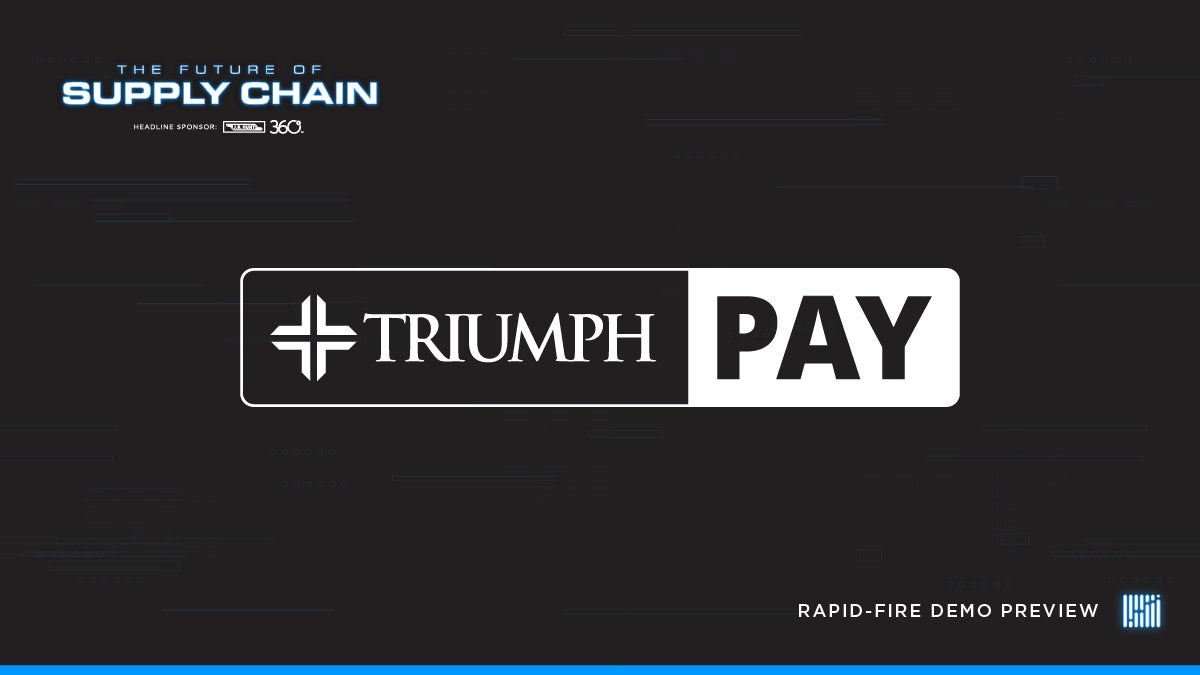 TriumphPay logo on a dark background