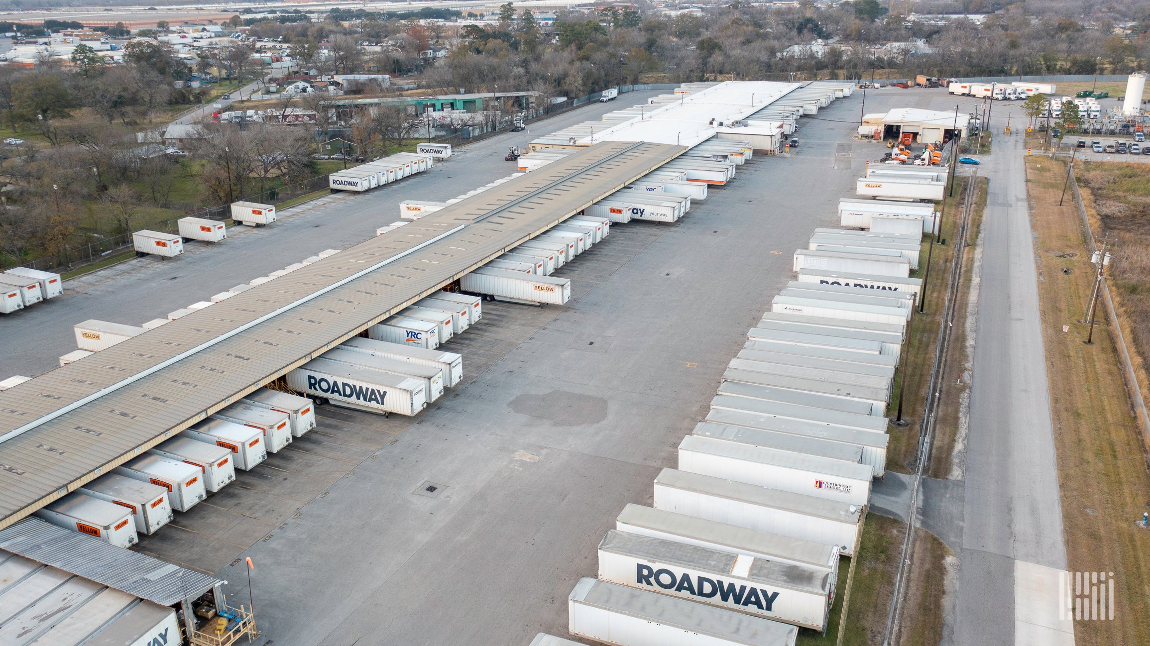 Trailers at a Yellow Corp. terminal