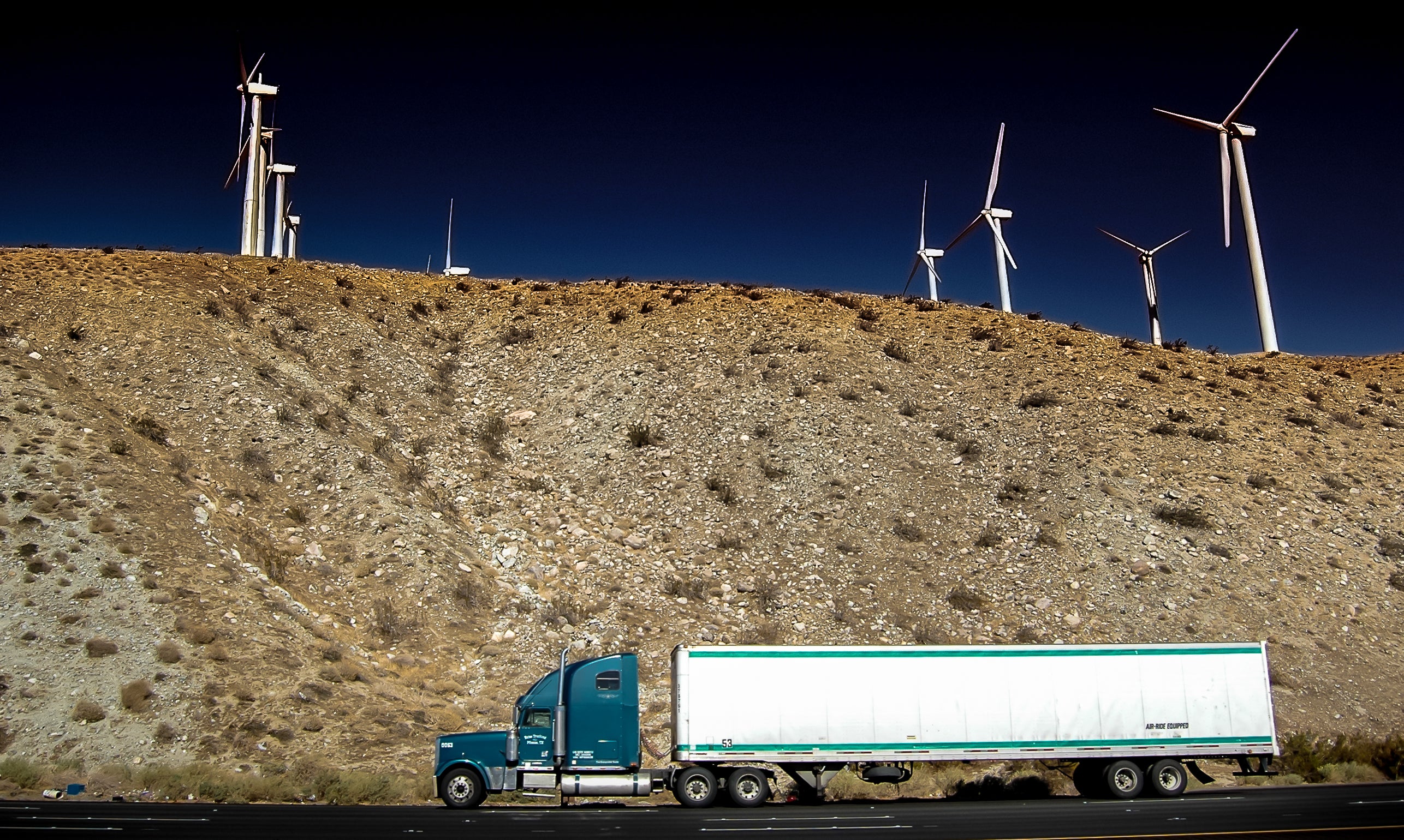 A truck in California