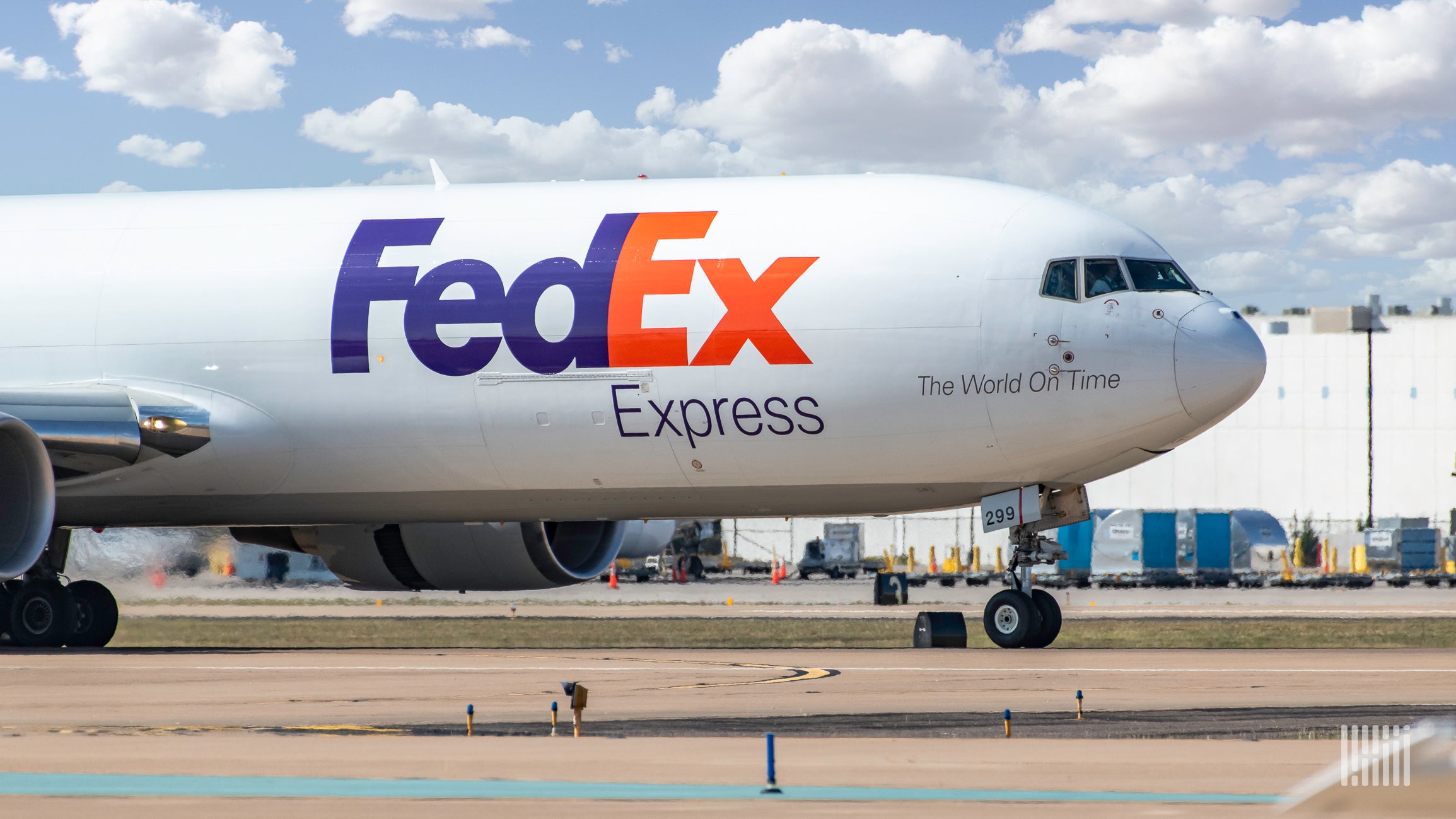 A FedEx plane