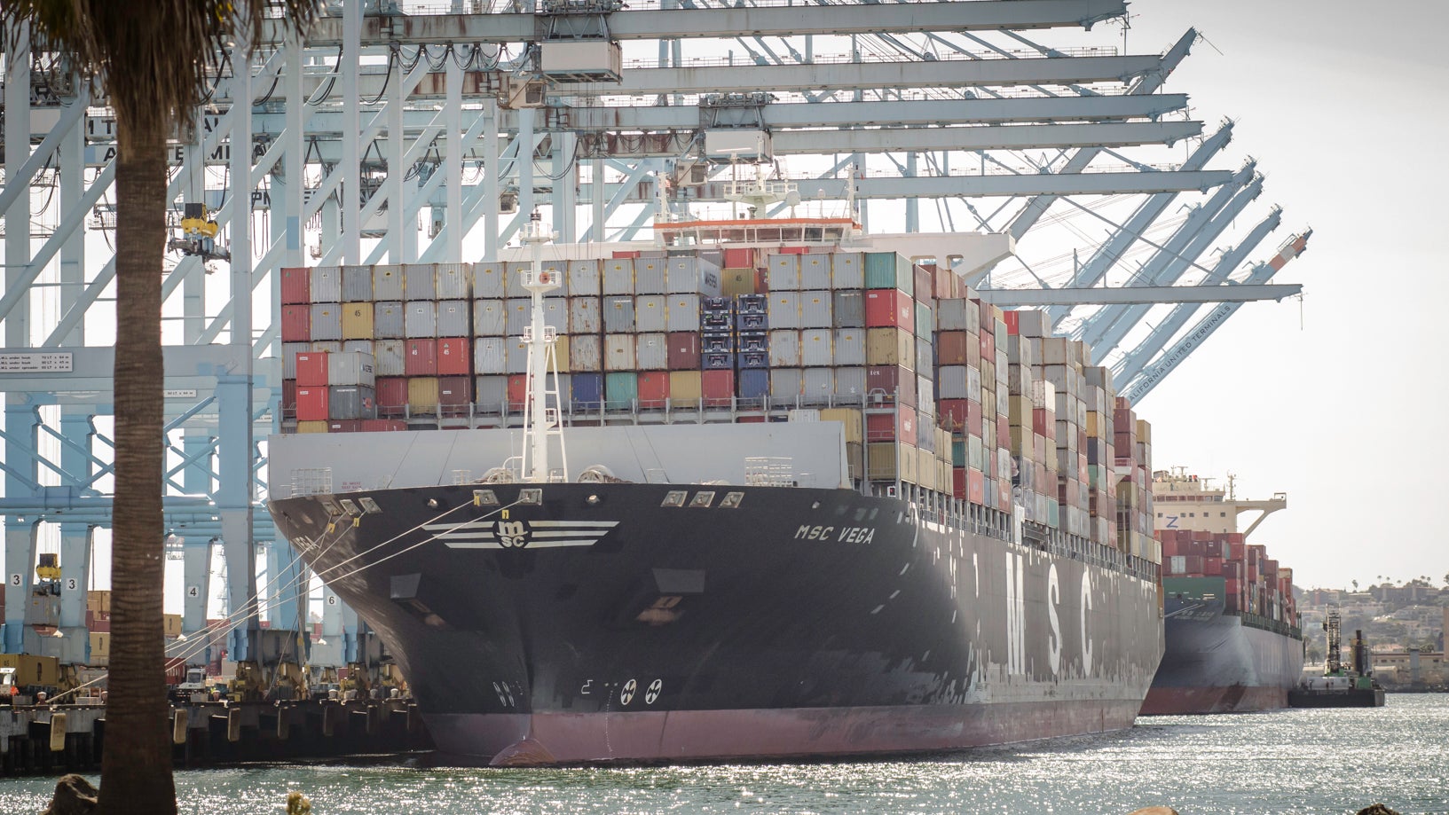 Container vessel at Port of Los Angeles