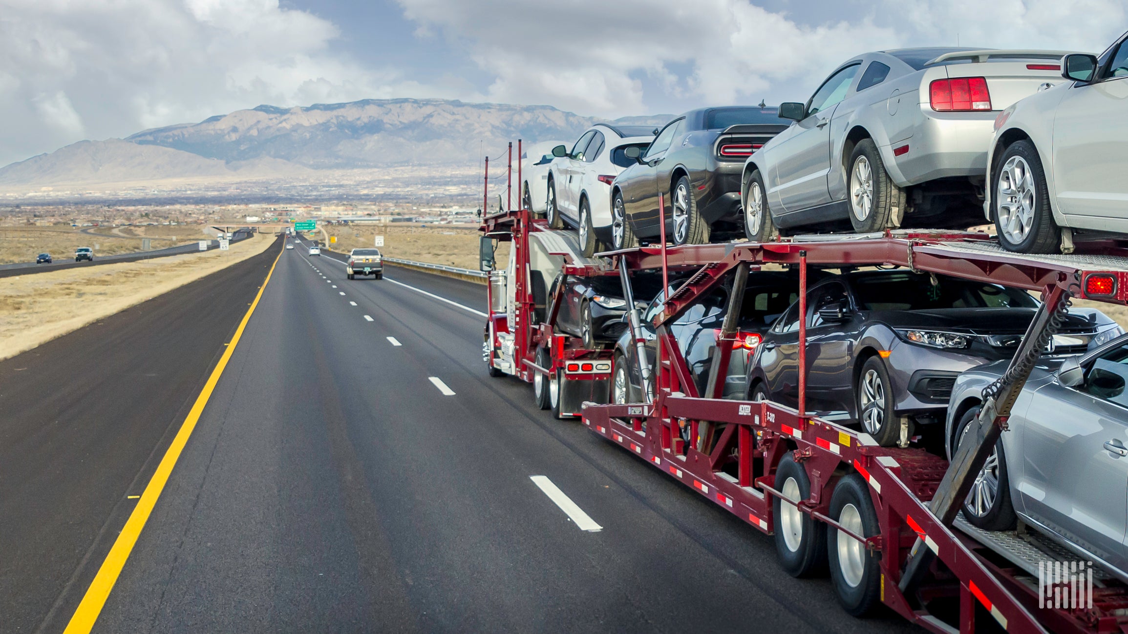 A car-hauler truck