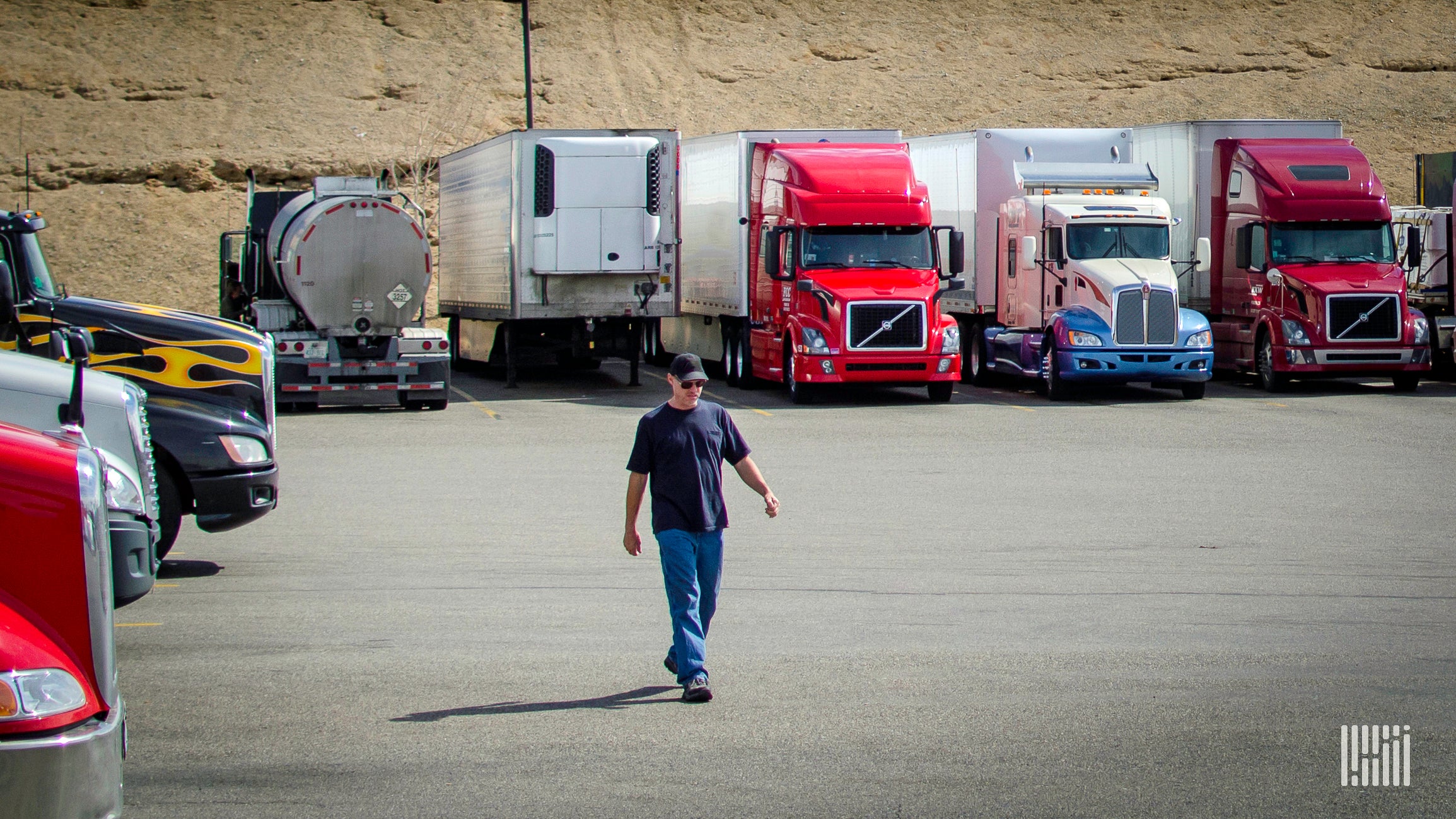 truck driver walking