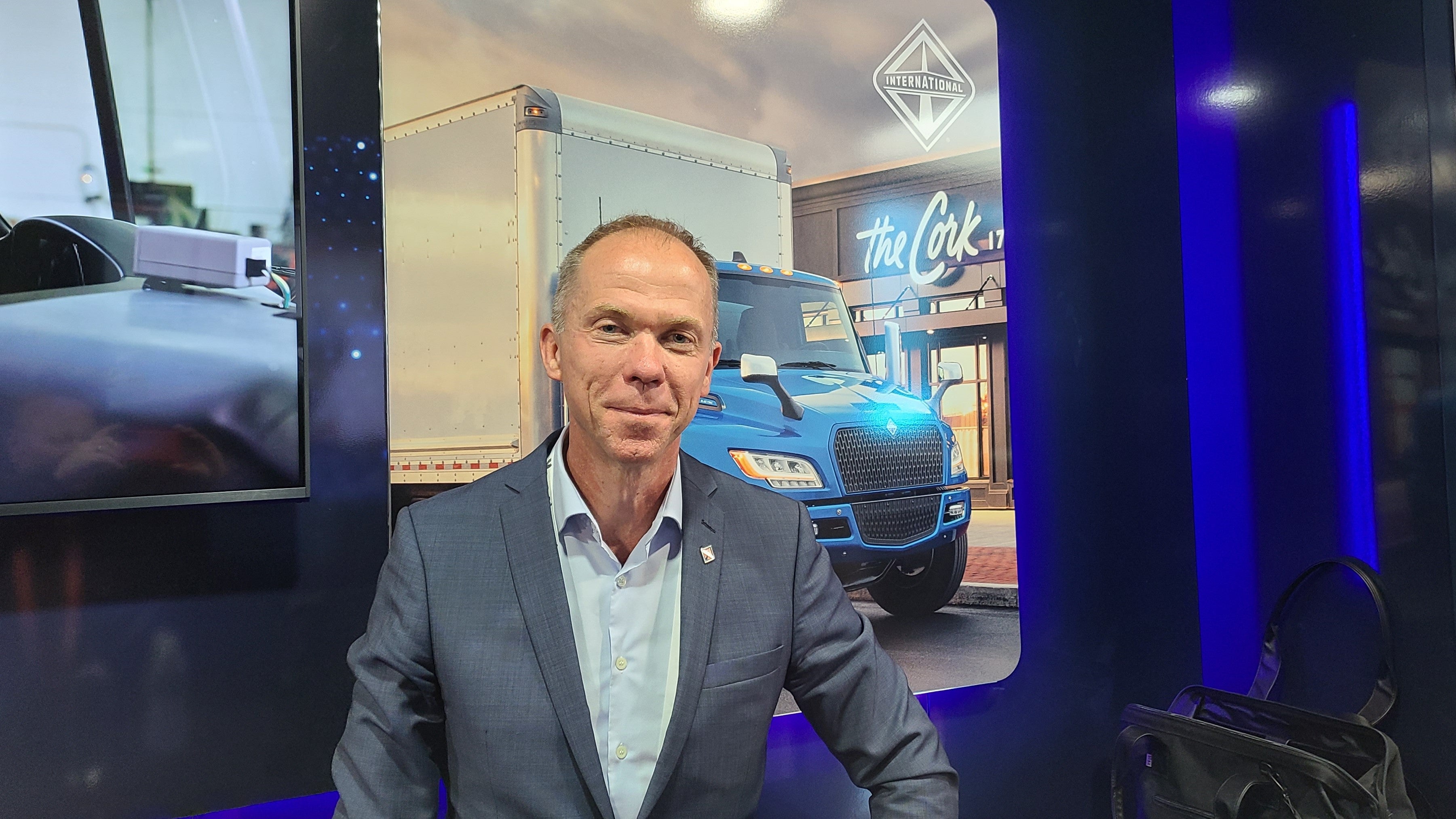 Portrait of Navistar CEO Mathias Carlbaum at the Advanced Clean Transportation Expo in May 2022