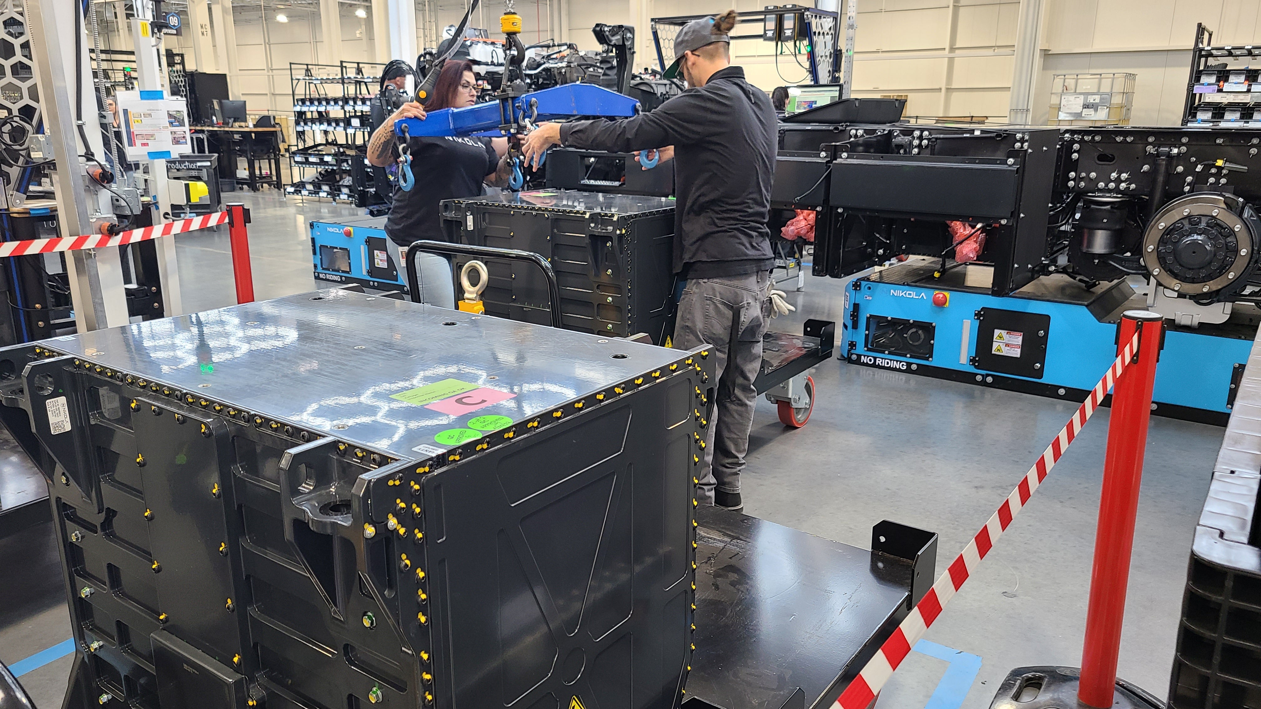 Nikola manufacturing line for batteries