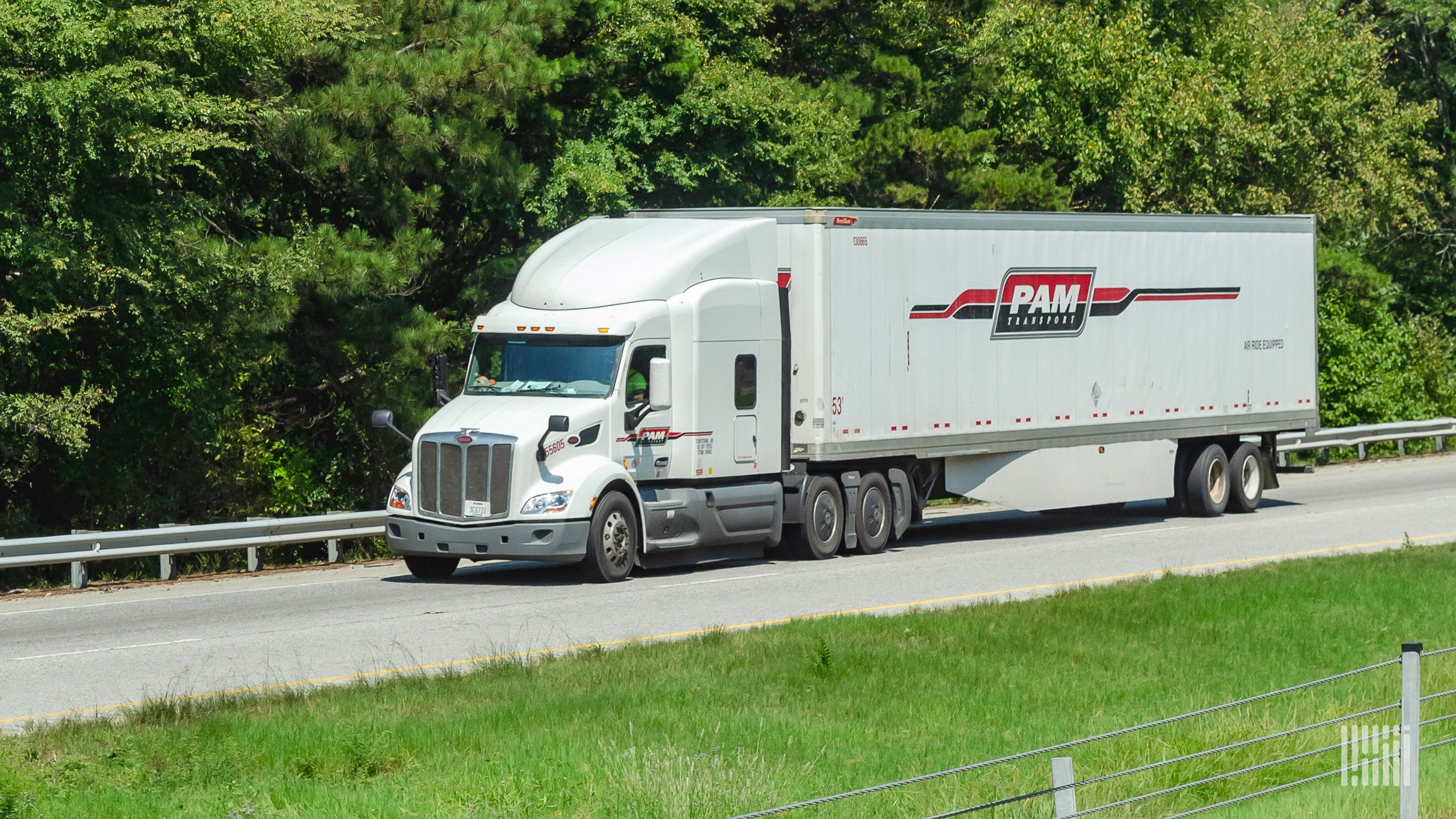 A PAM tractor-trailer on highway