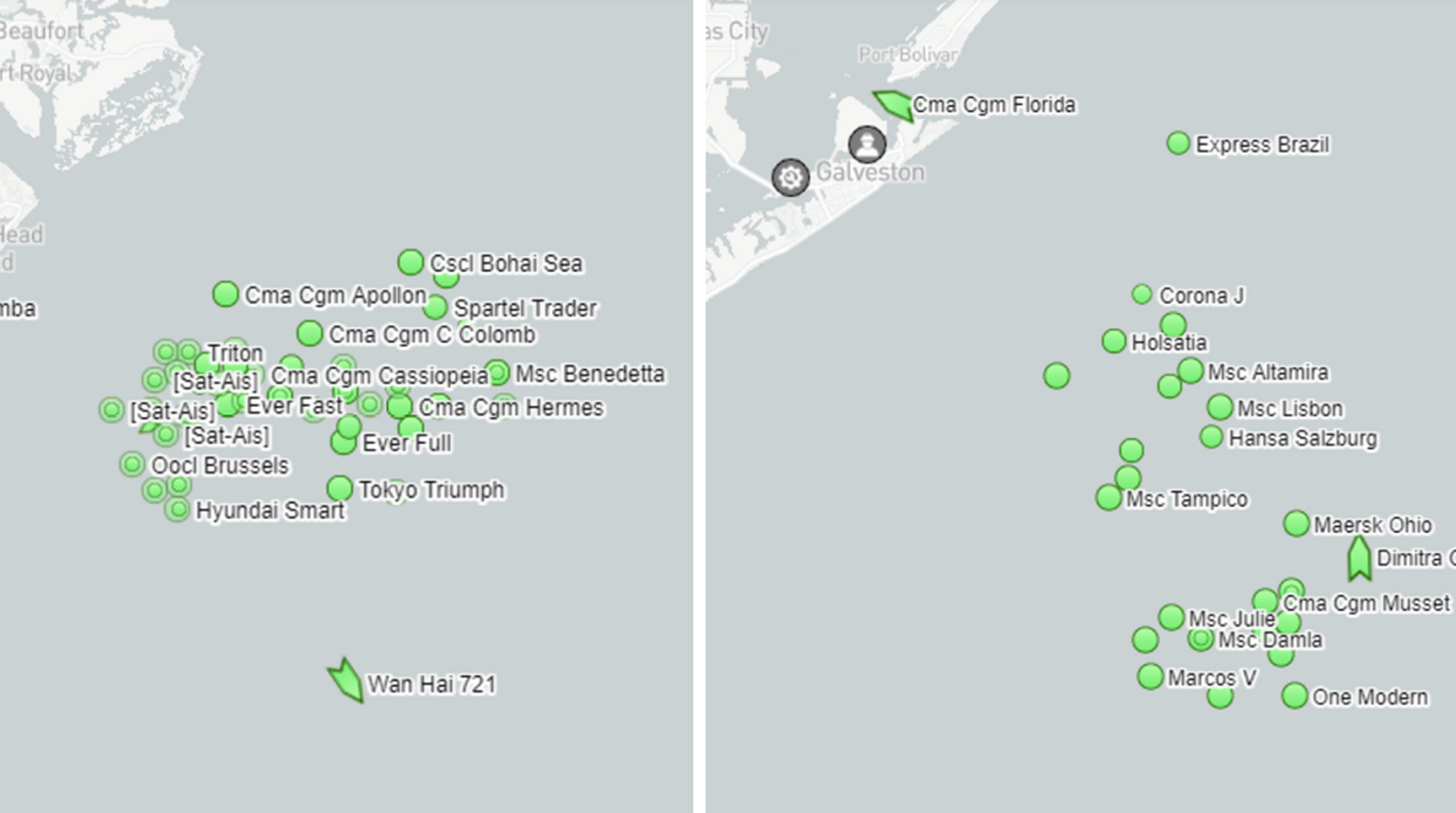 photo of container ship queues