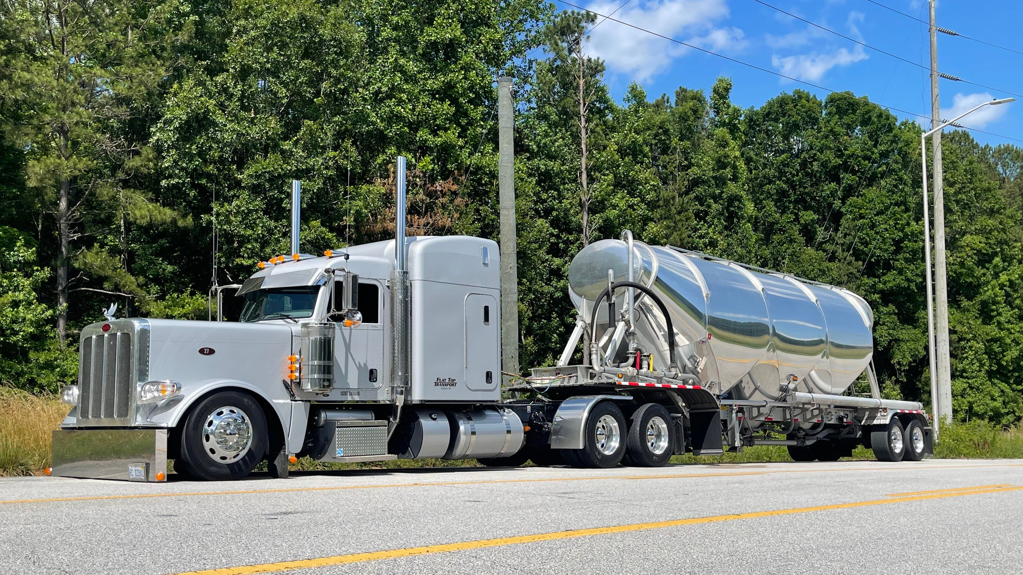 Pneumatic tank truck