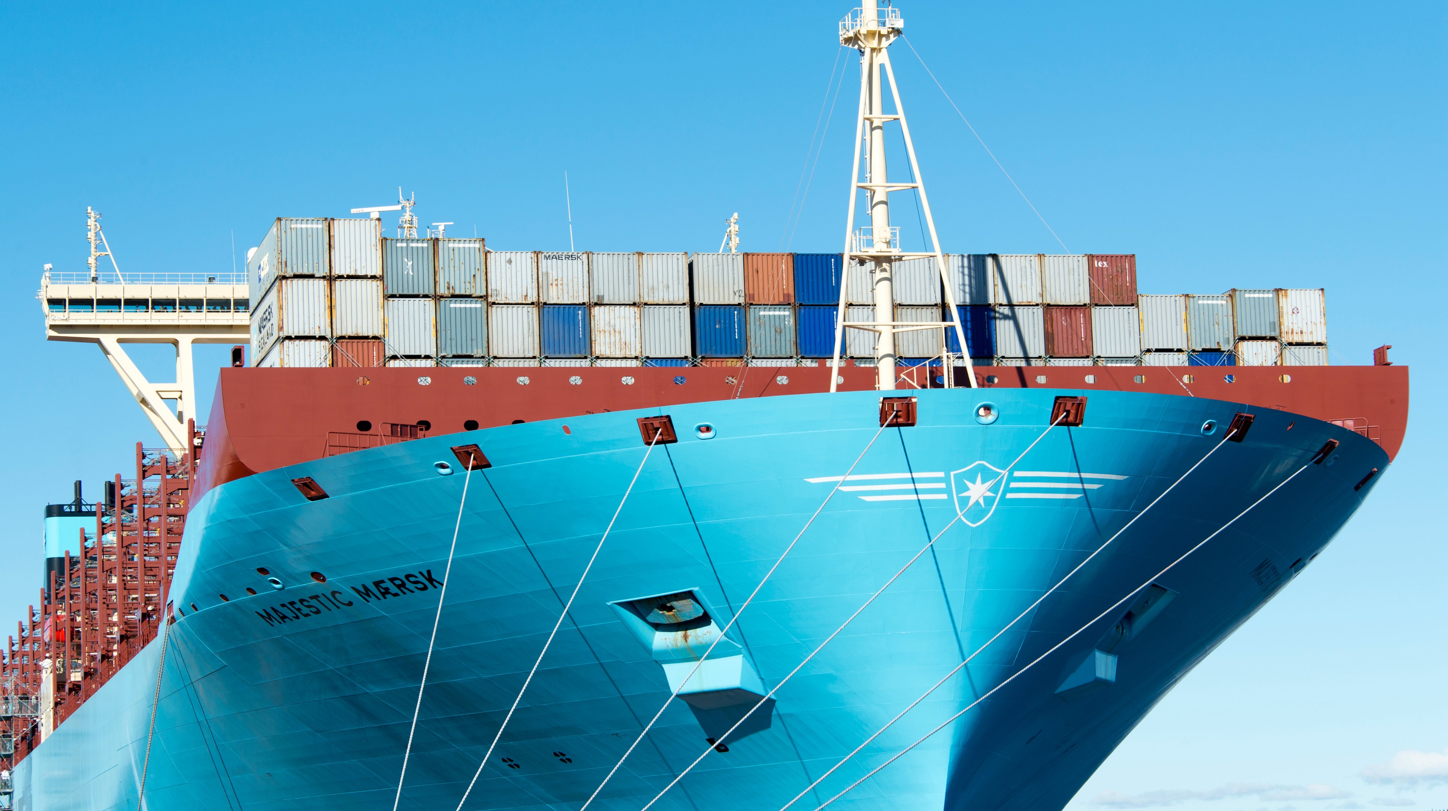 photo of a Maersk container ship