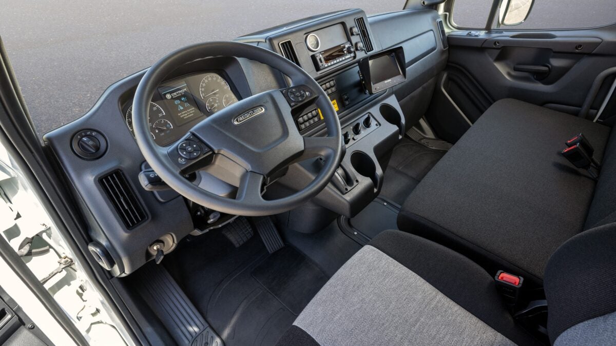 Freightliner medium-duty truck interior