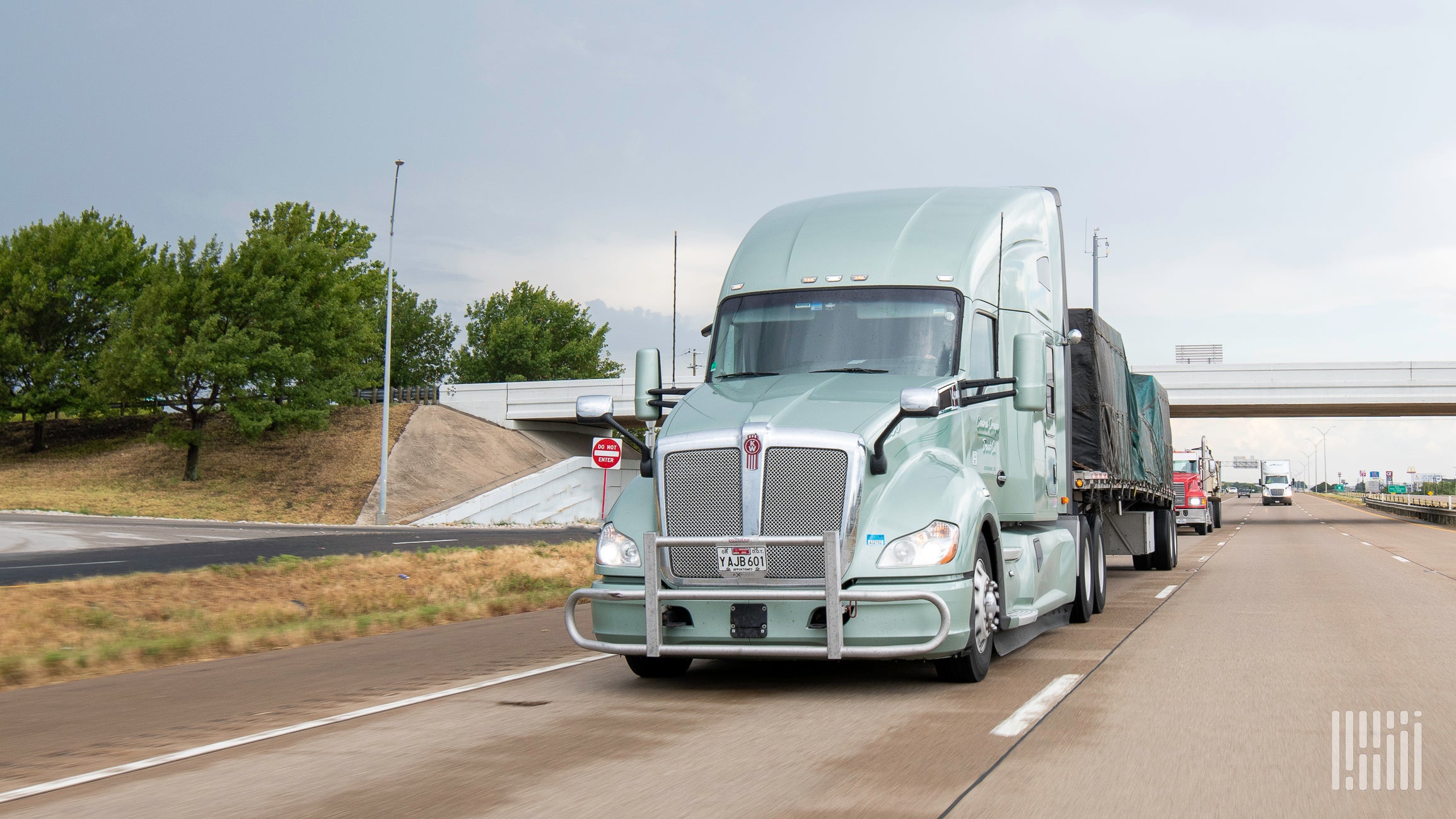 A Central Oregon Truck Co. tractor on the highway