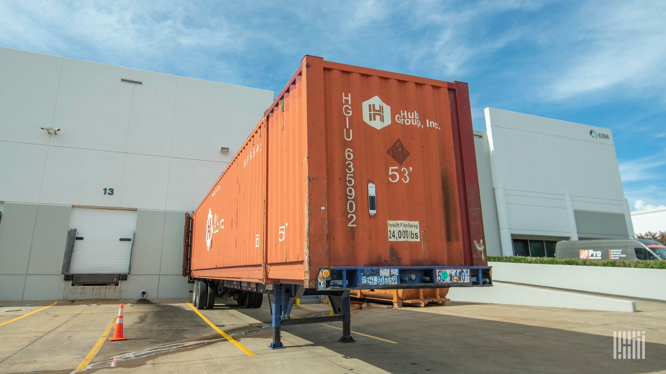 Hub Group container at a Prologis facility