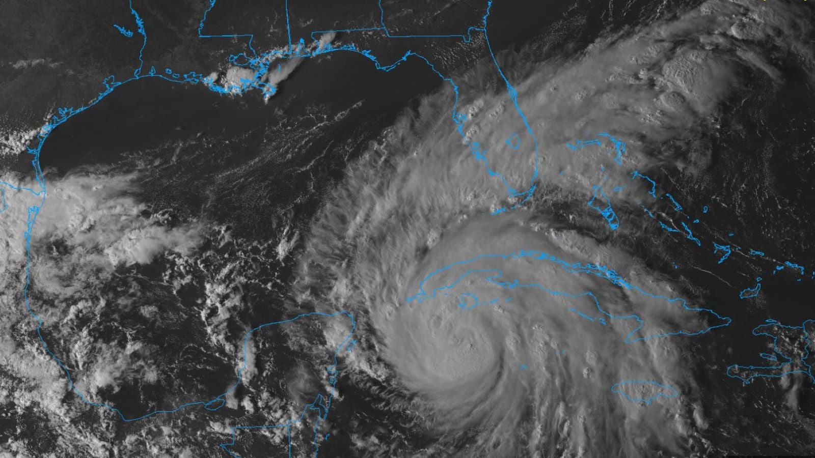 Cat. 2 Hurricane Ian from GOES-East satellite