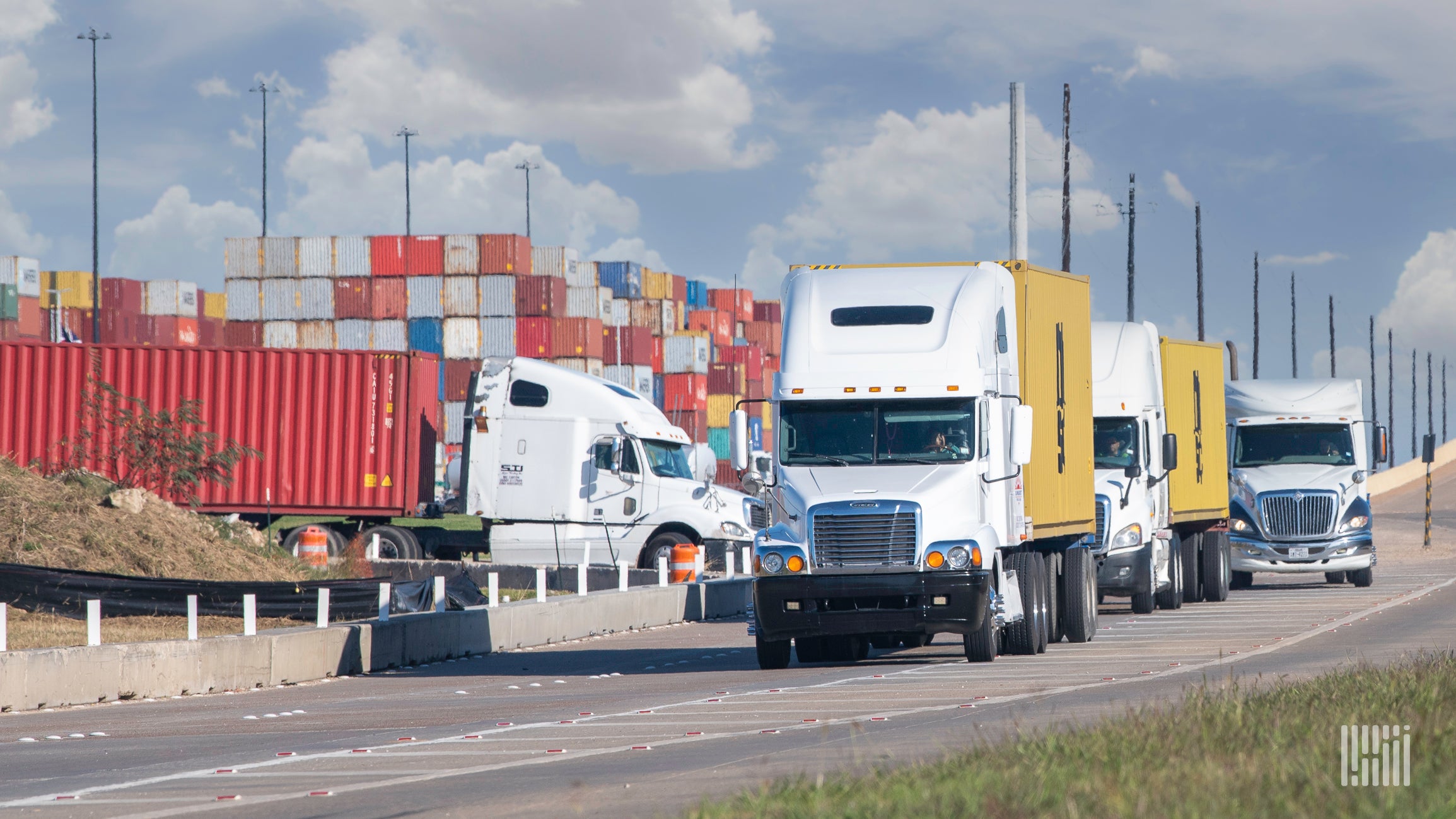 Trucks leave Port of Houston loaded