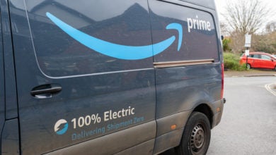 Amazon electric delivery van vehicle