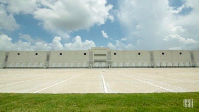 A Prologis warehouse without any trucks at the facility