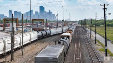 A Houston-area rail yard. (Photo: Jim Allen/FreightWaves)