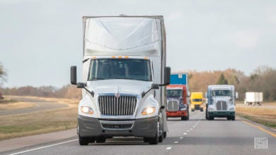 trucks on the highway