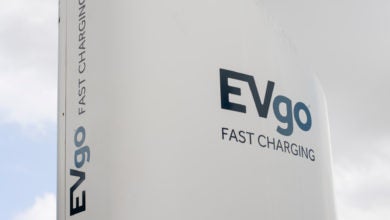 EVgo Lyft electric vehicle charging station