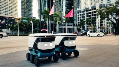 Uber Eats Cartken robot delivery