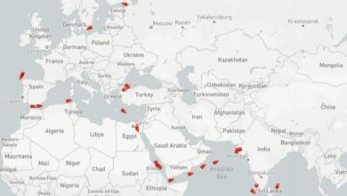 map of tanker positions