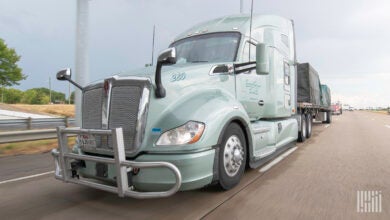 A Central Oregon Truck Co. tractor-trailer on the highway