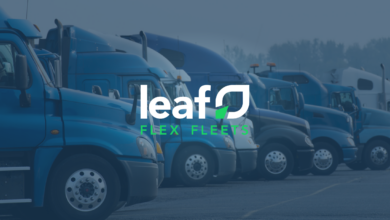 Leaf Logistics' Flex Fleets advertising photo.