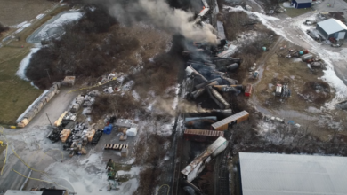 Ohio Norfolk Southern train derailment toxic chemical spill