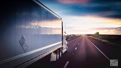 Truck on highway.