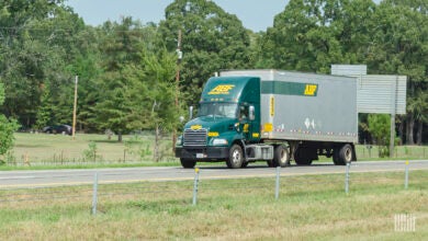 ABF tractor with an LTL trailer