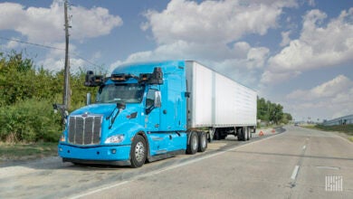 Waymo truck on roadside